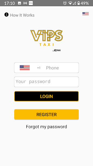 VIPS TAXI Screenshot 0