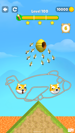 Doge vs Bee 3D: Draw to Save Screenshot 0