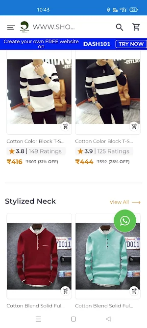 G B online shopping app Screenshot 1