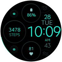 Digital Black v2 watch face