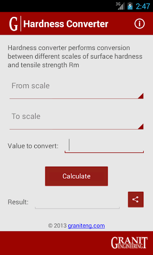Hardness Converter Screenshot 0