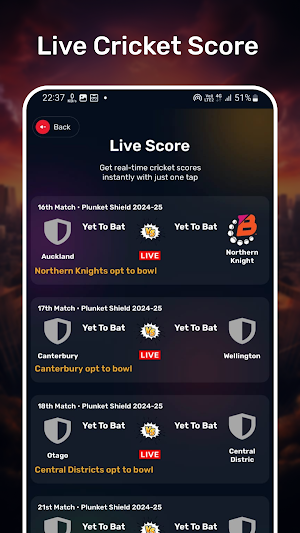 Live Cricket Scores Screenshot 2