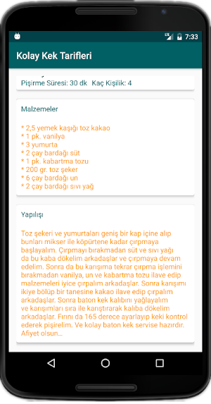 İnternetsiz Kek Tarifleri Screenshot 3