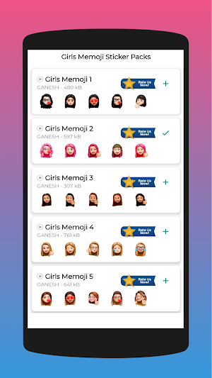 Girls Memoji Stickers for WA Screenshot 1