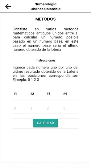 Numerologia Chance Colombia Screenshot 2