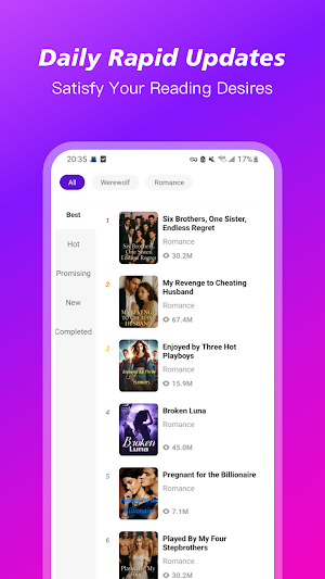 NovelMuse - Novels & Stories Screenshot 1