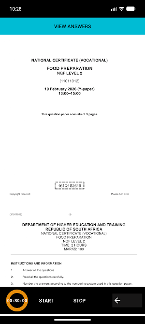 TVET NCV Food Preparation Screenshot 1