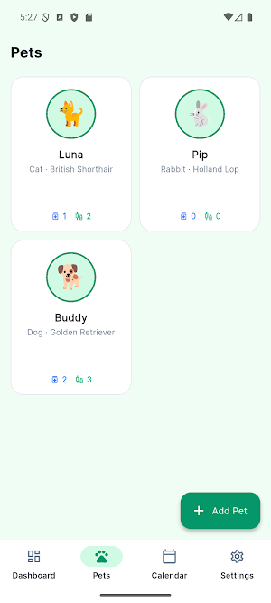 PetCare: Pet Health Tracker Screenshot 1