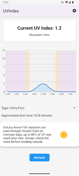 UV Index Widget Screenshot 2