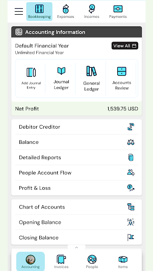 Simple Accounting, BookKeeping Screenshot 1