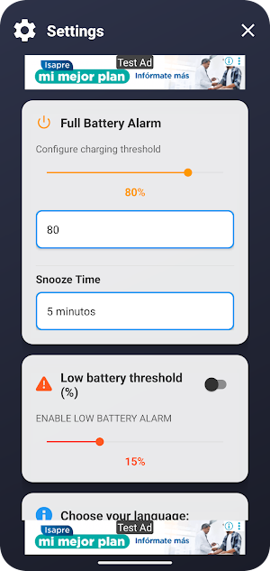 Battery Charge Limit & Alarm Screenshot 2