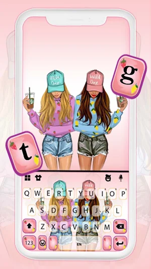 BFF Besties Keyboard Background Screenshot 0