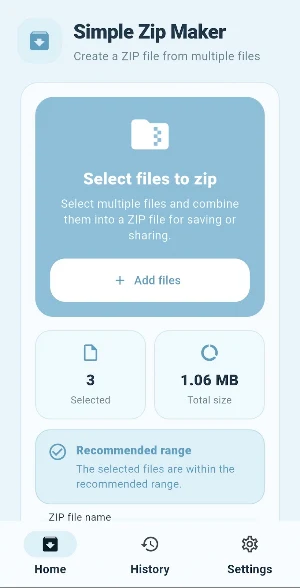 Simple Zip Maker Screenshot 2