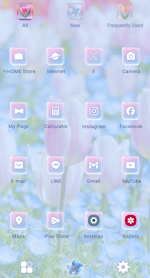 Tulips ＆ Nemophila Theme +HOME Screenshot 3