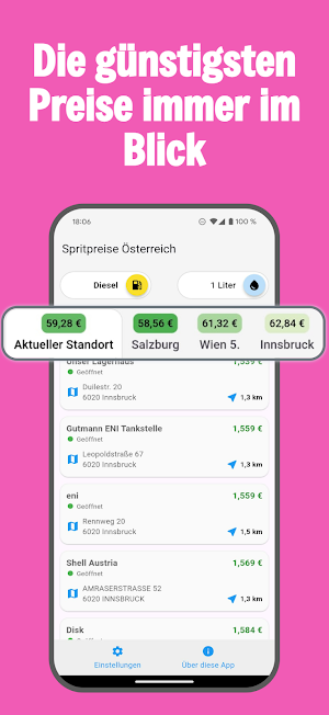 Spritpreise Österreich Screenshot 1