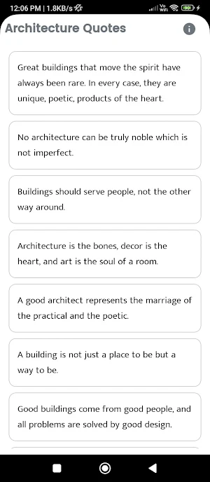 Architecture Quotes Screenshot 0