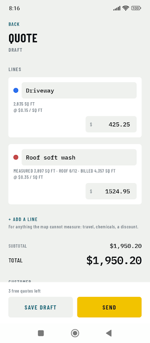 QuoteYard: Measure & Quote Screenshot 3