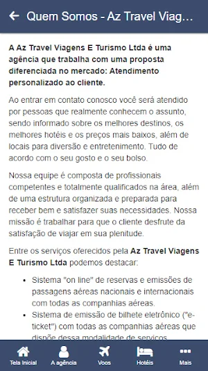 Az Travel Viagens E Turismo Screenshot 1