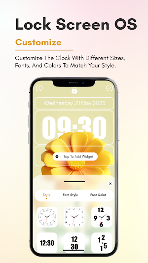 Lock Screen OS Style, Widget Screenshot 1