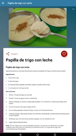 Comidas para Bebés Screenshot 3
