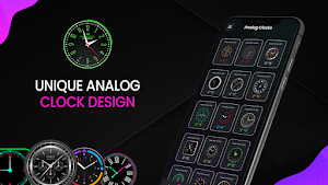 Analog Night Clock Wallpaper Screenshot 0