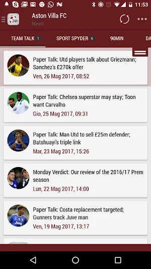 24h News for Aston Villa Screenshot 0