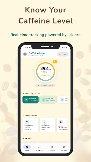 CaffeineReset - Drink Smarter Screenshot 0