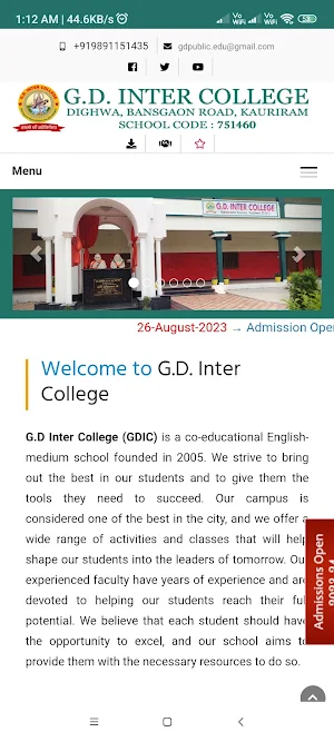 GD Inter College Kauriram Screenshot 2