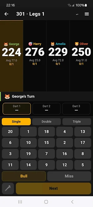 Checkout: Darts Scoreboard Screenshot 1