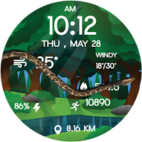 3D Forest Snake Watch Face