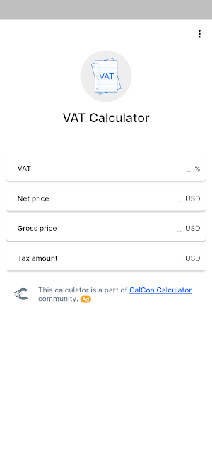 VAT Calculator Screenshot 0
