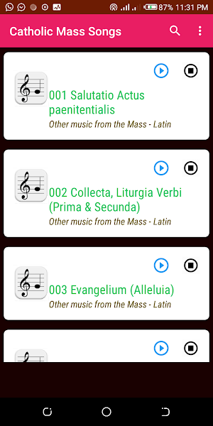 Catholic Mass Songs Screenshot 1