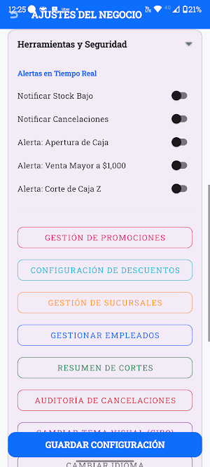 CIMA Punto de Venta Screenshot 1
