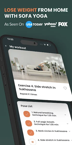 Sofa Yoga: Easy Weight Loss Screenshot 0