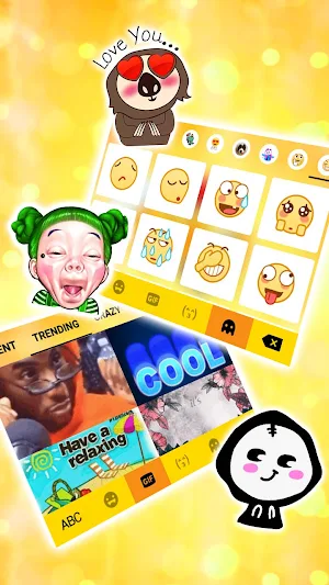 Love Emojis Gravity Keyboard Background Screenshot 3