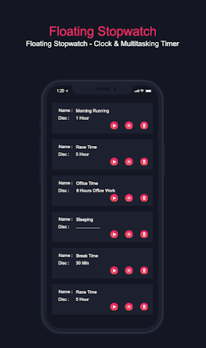 Floting Clock -Stopwatch Timer Screenshot 3
