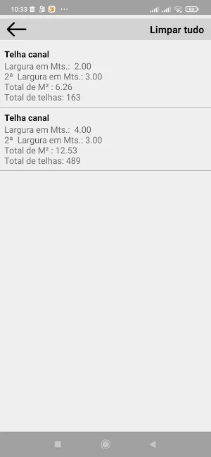 calculadora de telhas Screenshot 0