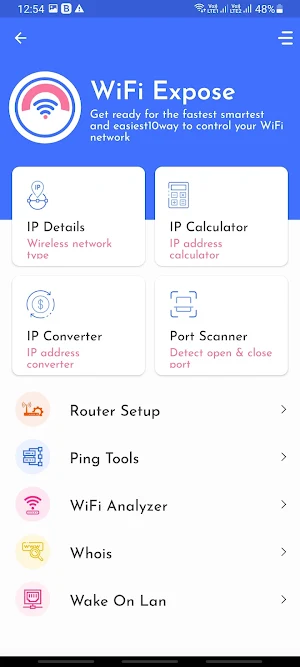 WiFi Expose معرفة الواى فاى Screenshot 0