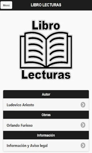Libro Lecturas Ariosto Screenshot 0