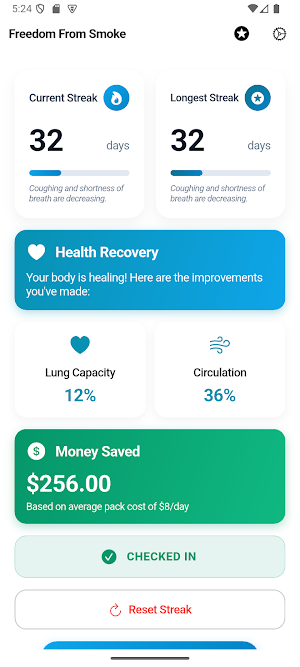 Smoke Tracker: Quit Smoking Screenshot 0