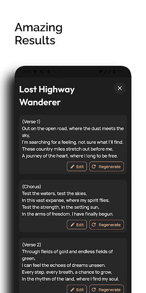 AI Lyrics Generator: Writer AI Screenshot 3