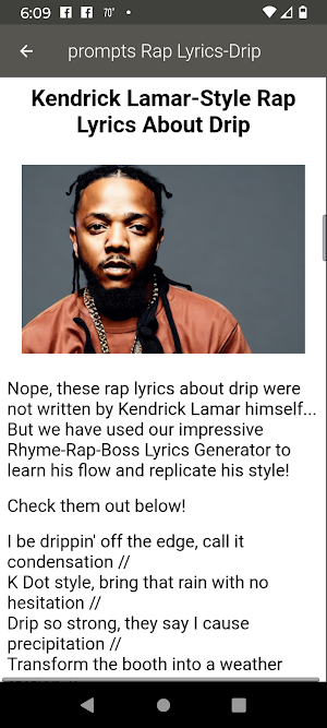Rhyme Rap Boss - AI Lyrics Screenshot 3
