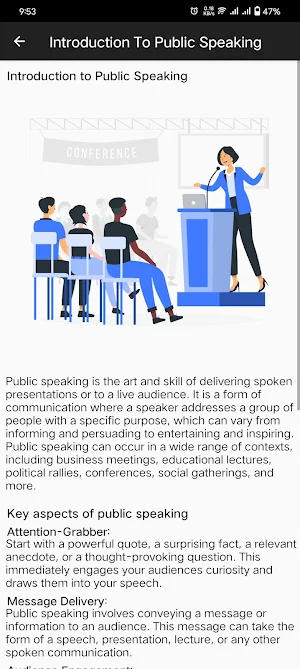 Learn Public Speaking Screenshot 1