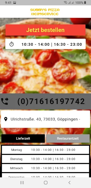 Sunny Pizza Heimservice Screenshot 1