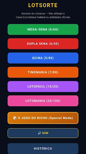 LOTSORTE - Gerador de Números Screenshot 0