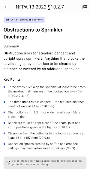 NFPA Code Reference Offline Screenshot 1