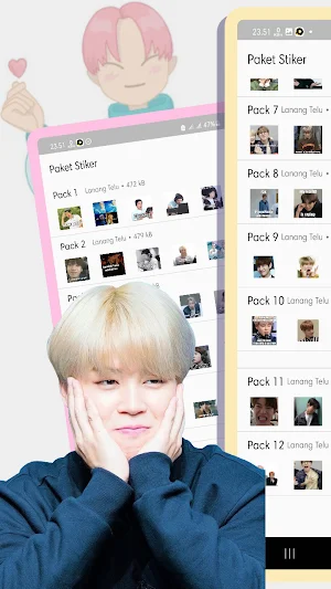 Korean Idol Kpop WASticker Screenshot 0