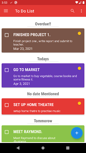 TODO : Todo List And Task List Screenshot 0