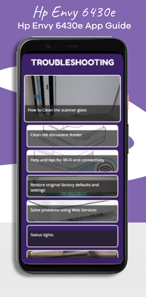 HP Envy 6430e Series App Guide Screenshot 2