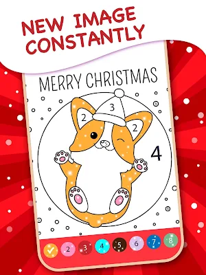 Christmas Coloring Book By Numbers Screenshot 3